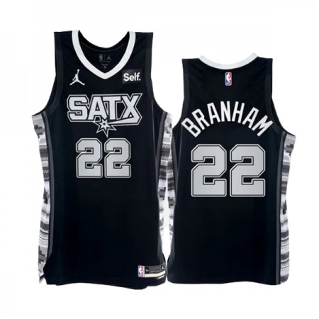 Dres San Antonio Spurs Malaki Branham 22 Jordan 2022-23 Statement Edition Crno Swingman
